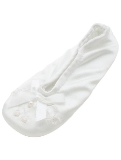 Satin Pearl Ballerina Girls Slippers Ballet Flat