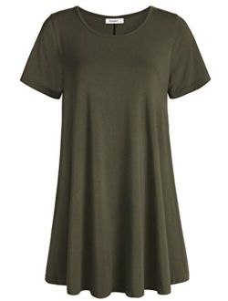 Esenchel Women's Tunic Top Casual T Shirt for Leggings
