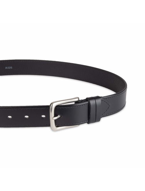 Dockers Men's Casual Leather Belt - 100% Soft Top Grain Genuine Leather Strap with Classic Prong Buckle
