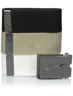 Men's Fabric Adjustable 3 Pack Golf Web Belt