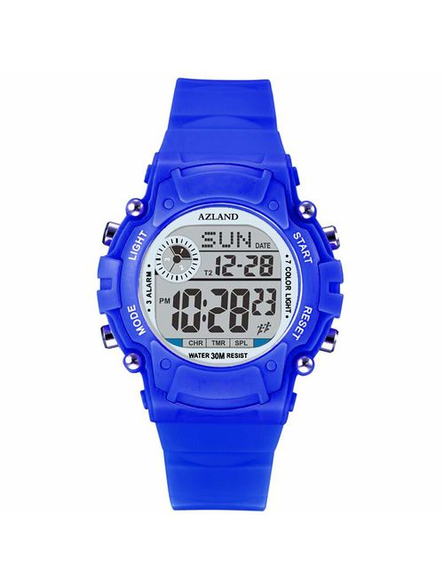 Buy AZLAND 3 Multiple Alarms Reminder Sports Kids Wristwatch Waterproof ...