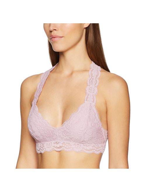 Amazon Brand - Mae Women's Racerback Lace Plunge Bralette (for A-C cups)