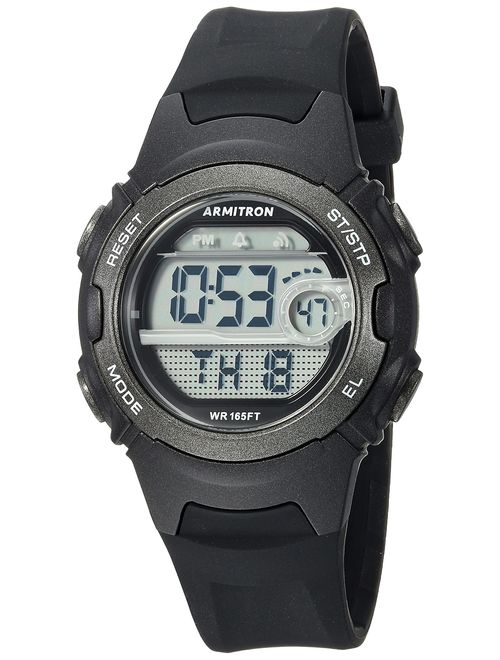 Armitron Sport Women's Digital Chronograph Black Resin Strap Watch