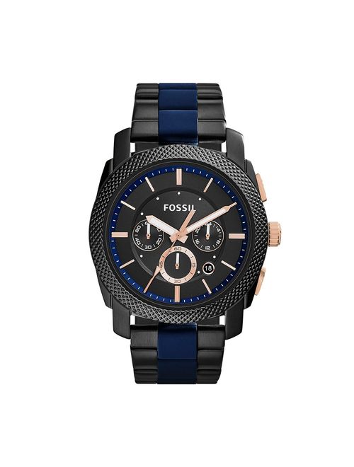 Fossil Men's FS4487IE Machine Stainless Steel and Silicone Chronograph Quartz Watch