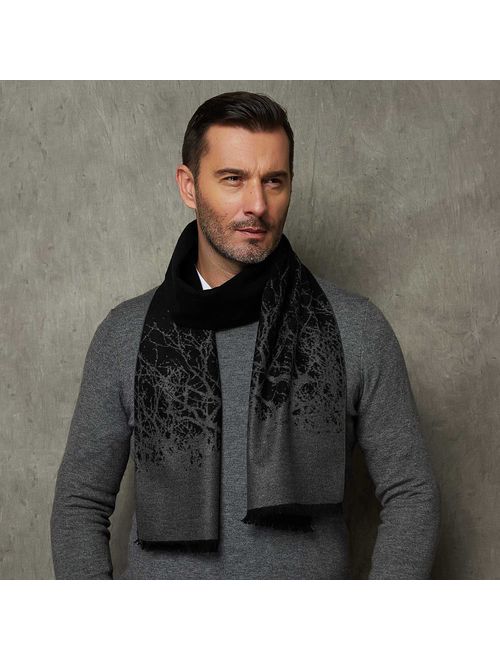 CUDDLE DREAMS Men's Silk Scarves for Winter, 100% Mulberry Silk Brushed, Luxuriously Soft & Warm