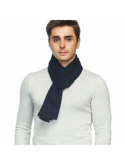 Mens Classic Cashmere Winter Warm Scarf - PoilTreeWing Long Soft Tassel Scarf