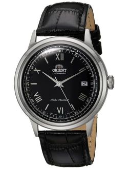 Men's '2nd Gen. Bambino Ver. 2' Japanese Automatic Stainless Steel and Leather Dress Watch