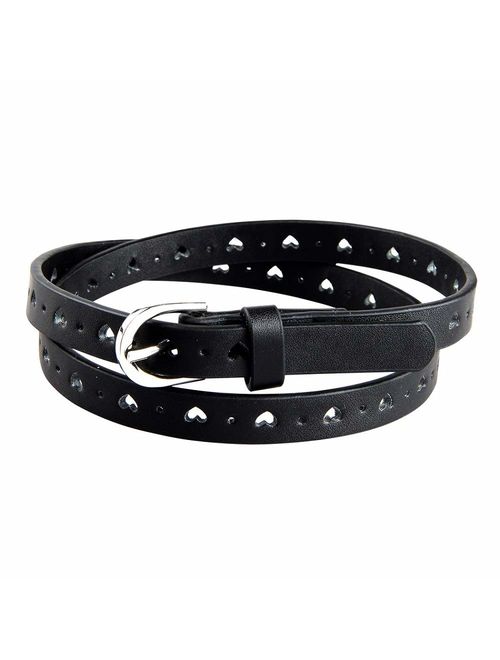 Kids Girl's PU Faux Leather Waistband 4 Colors Pin Buckle Belt
