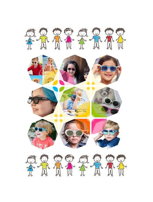 FOURCHEN Clout Goggles Sunglasses for kids Bold Retro Oval Round Lens