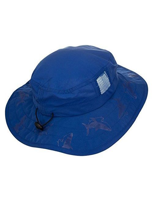 Sun Protection Zone Kids' UPF 50+ Safari Sun Hat, Pink Flowers, Uv Sun Protective, Lightweight, Velcro Straps, One Size