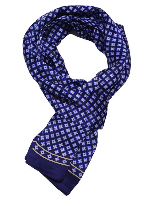 Ellettee, 63" x 11" Man's 100 Pure silk scarf wrap Accessory gift