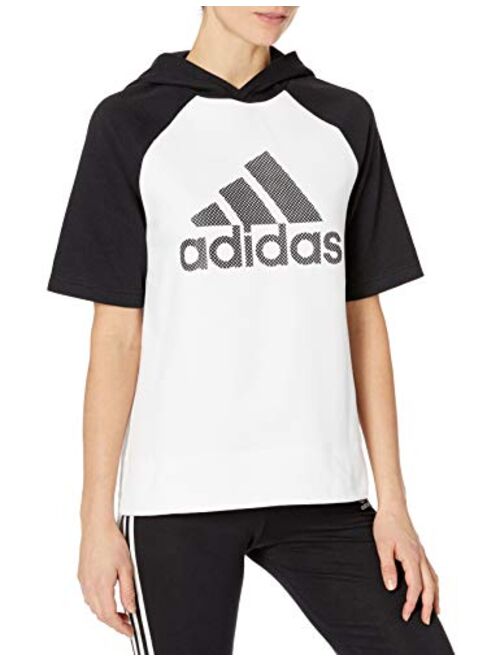 adidas Women's Athletics Fashion Full Zip Short Sleeve Hoody