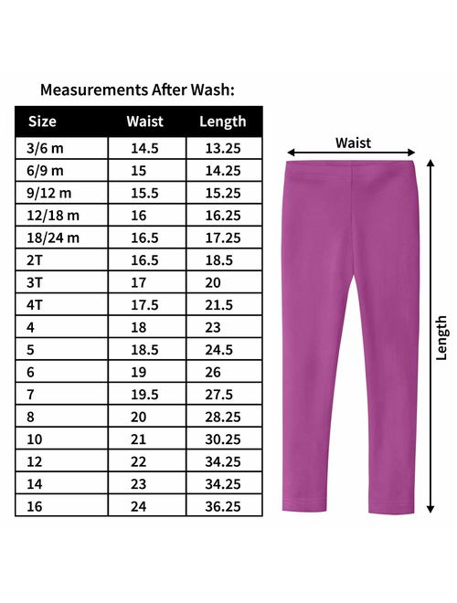 City Threads Girls' Leggings in 100% Cotton School Uniform Play - Made in USA!