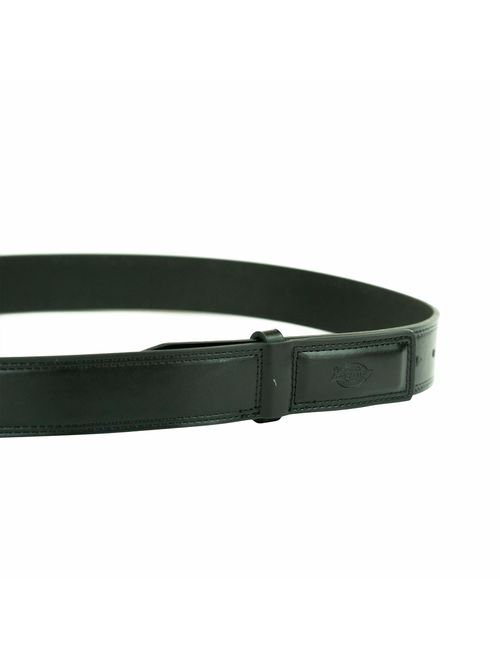 Dickies Men's Leather Work Belt - Tactical Industrial Strength Heavy Duty Strap With No Scratch Buckle