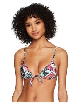 Women's Tropical Floral Triangle Bikini Top