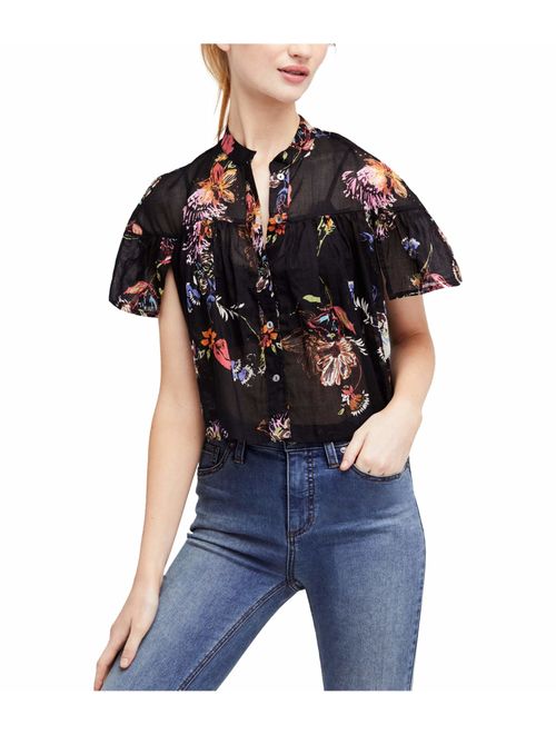 Free People Womens Sweet Escape Button Up Shirt