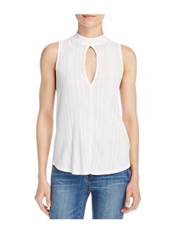 We The Free Womens Faye Cut-Out Ribbed Blouse