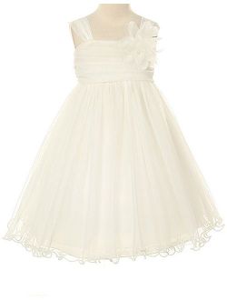 Kid's Dream Girls' Special Occasion Double Layer Mesh Flower Girl Dress