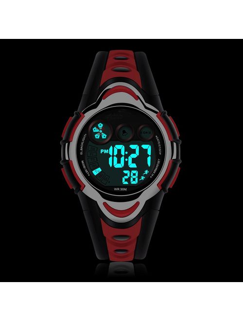 Waterproof Boys/Girls/Kids/Childrens Digital Sports Watches for 5-12 Years Old