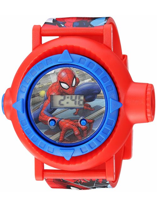 Accutime Spider Man Boys' Quartz Watch with Plastic Strap, red, 23.75 (Model: SPD4430)