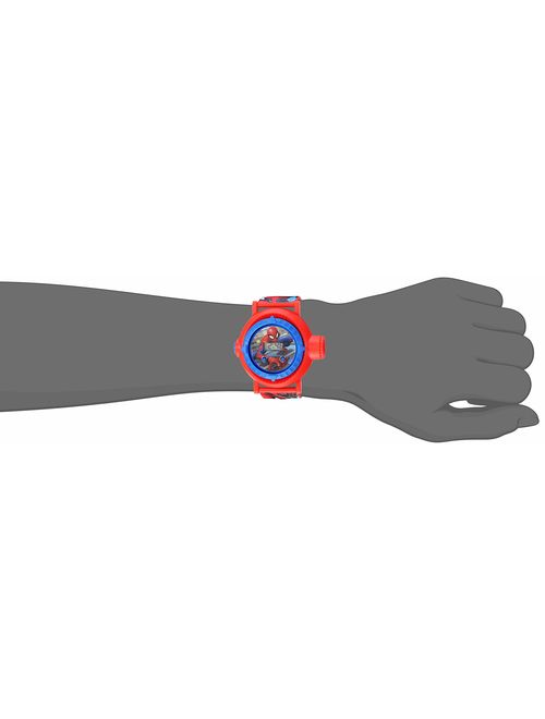 Accutime Spider Man Boys' Quartz Watch with Plastic Strap, red, 23.75 (Model: SPD4430)