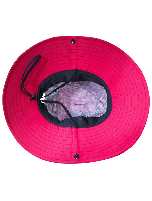 Muryobao Women's Outdoor UV Protection Foldable Mesh Wide Brim Beach Fishing Hat