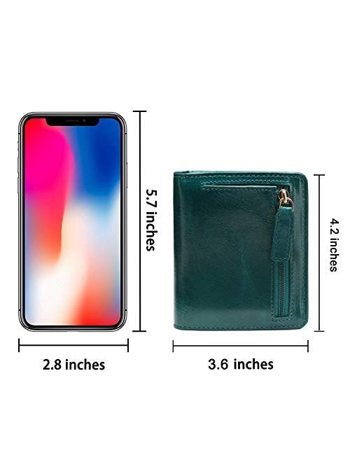 Itslife Small Wallet for Women Rfid Blocking Compact Bifold Leather Wallet Ladies Mini Purse with id Window