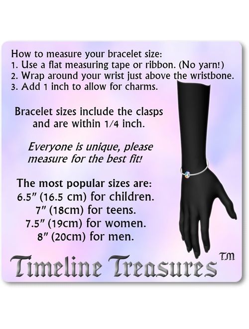 Timeline Treasures European Charm Bracelet for Women and Girls Bead Charms, Stainless Steel Snake Chain, Extender