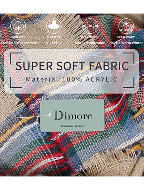 Plaid Blanket Scarf Women Big Square Long Scarves Warm Tartan Checked Shaw