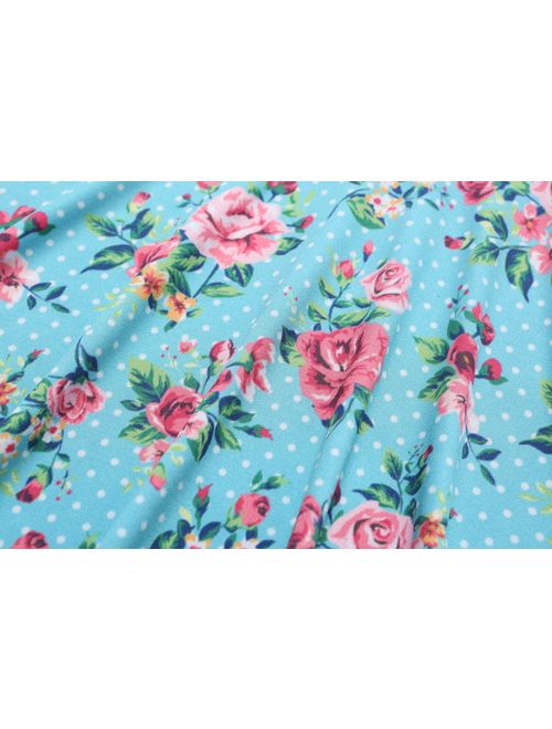 Jxstar Girls Long Sleeve Desss Kid Cat Unicorn Floral Print Outfits