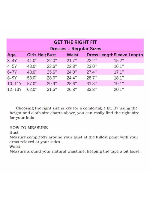 Jxstar Girls Long Sleeve Desss Kid Cat Unicorn Floral Print Outfits