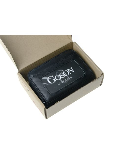 Goson Womens Leather Mini Wallet Credit Cards Cash Coin Holder