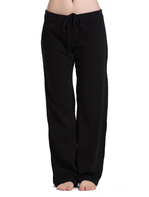 CYZ Womens casual stretch cotton pajama pants simple lounge pants charcoal