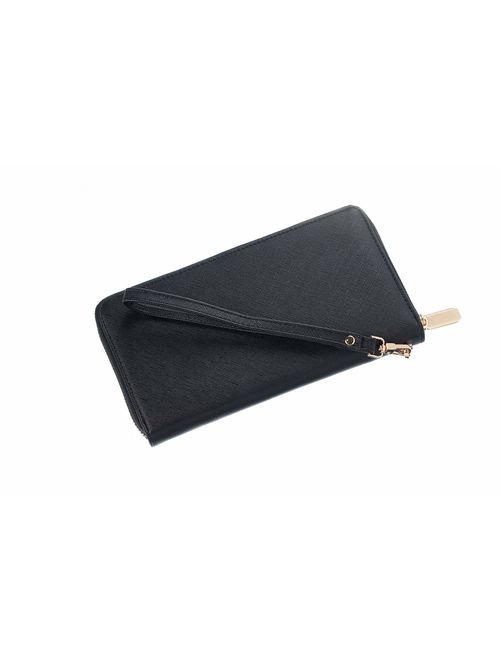 Chelmon Womens Wallet Genuine Leather RFID Blocking Purse Credit Card Clutch