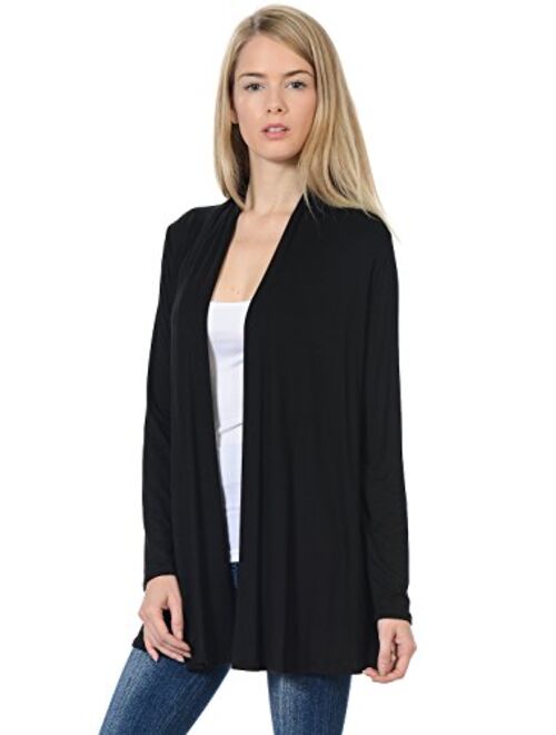 Pastel by Vivienne Women's Long Sleeve Jersey Cardigan (25+ Colors/S-XL)