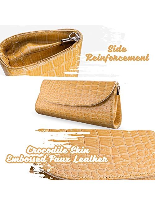 Bundle Monster Womens Envelope Evening Patent Croc Skin Embossed Party Clutch