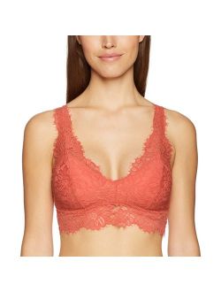 Amazon Brand - Mae Women's Plunge Eyelash Lace Bralette (for A-C cups)