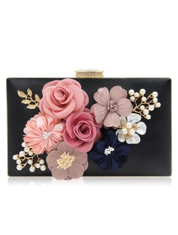 Evening Bag for Women, Flower Wedding Evening Clutch Purse Bride Floral Clutch Bag