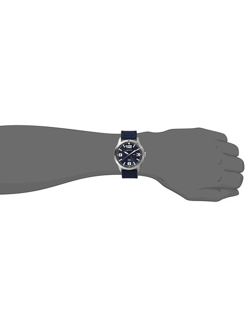 Seiko Men's Blue Dial Blue Nylon Strap Solar Watch