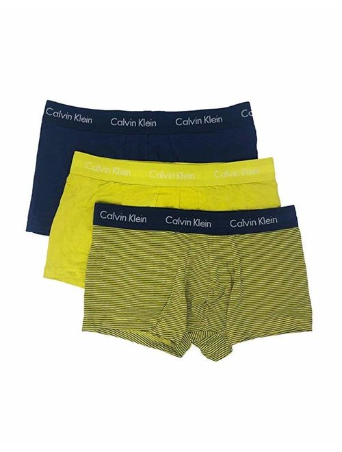 Calvin Klein Men's Cotton Solid Elastic Waist Stretch Low Rise Trunks