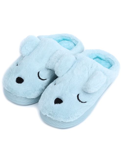UIESUN Unisex Doggy Toddler Kids Slippers for Boys and Girls