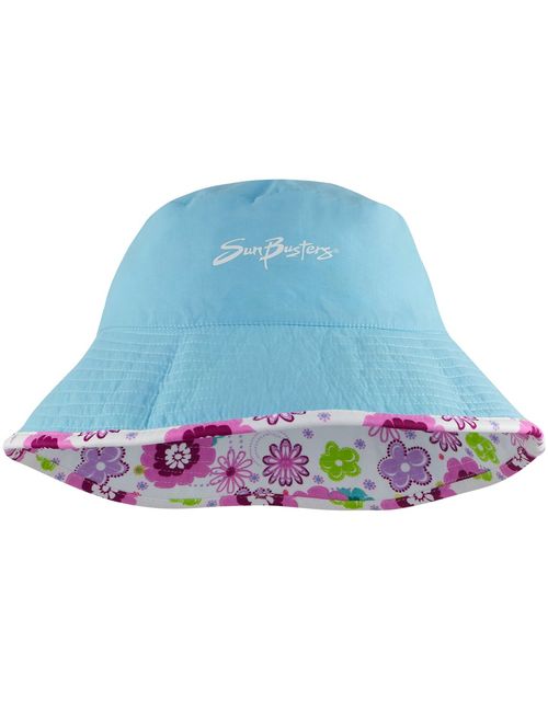 SunBusters Girls Reversible Bucket Hat, UPF 50+ Sun Protection Sun Hat