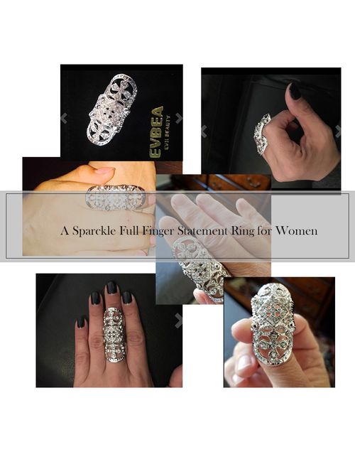EVBEA Statement Full Finger Rings Fashion Knuckle Rings for Women