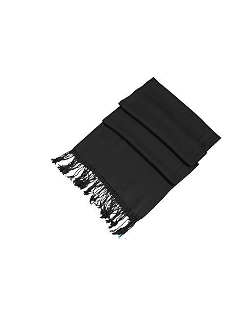 Sakkas Silky Solid Soft Pashmina Shawl Wrap Stole