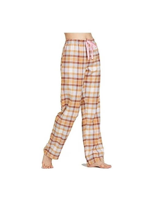 CYZ Women's 100% Cotton Super Soft Flannel Plaid Pajama/Lounge Pants