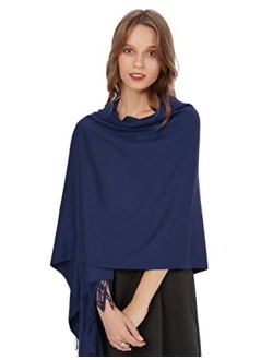 Womens Large Soft Cashmere Feel Pashmina Shawls Wraps Light Scarf