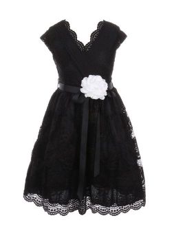 iGirldress Little Girls Floral Design Lace Easter/Spring Dress Sizes 2-14