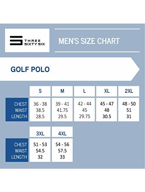 Three Sixty Six Golf Shirts for Men - Dry Fit Short-Sleeve Polo, Athletic Casual Collared T-Shirt