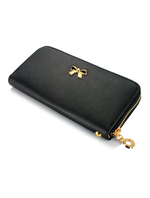 GEARONIC TM Women Wallet Long Clutch Faux Leather Card Holder Fashion Purse Lady Woman Handbag Bag