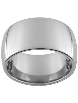Custom Jewelry 12mm Tungsten Carbide Dome Ring (Full and Half Sizes 5-15)
